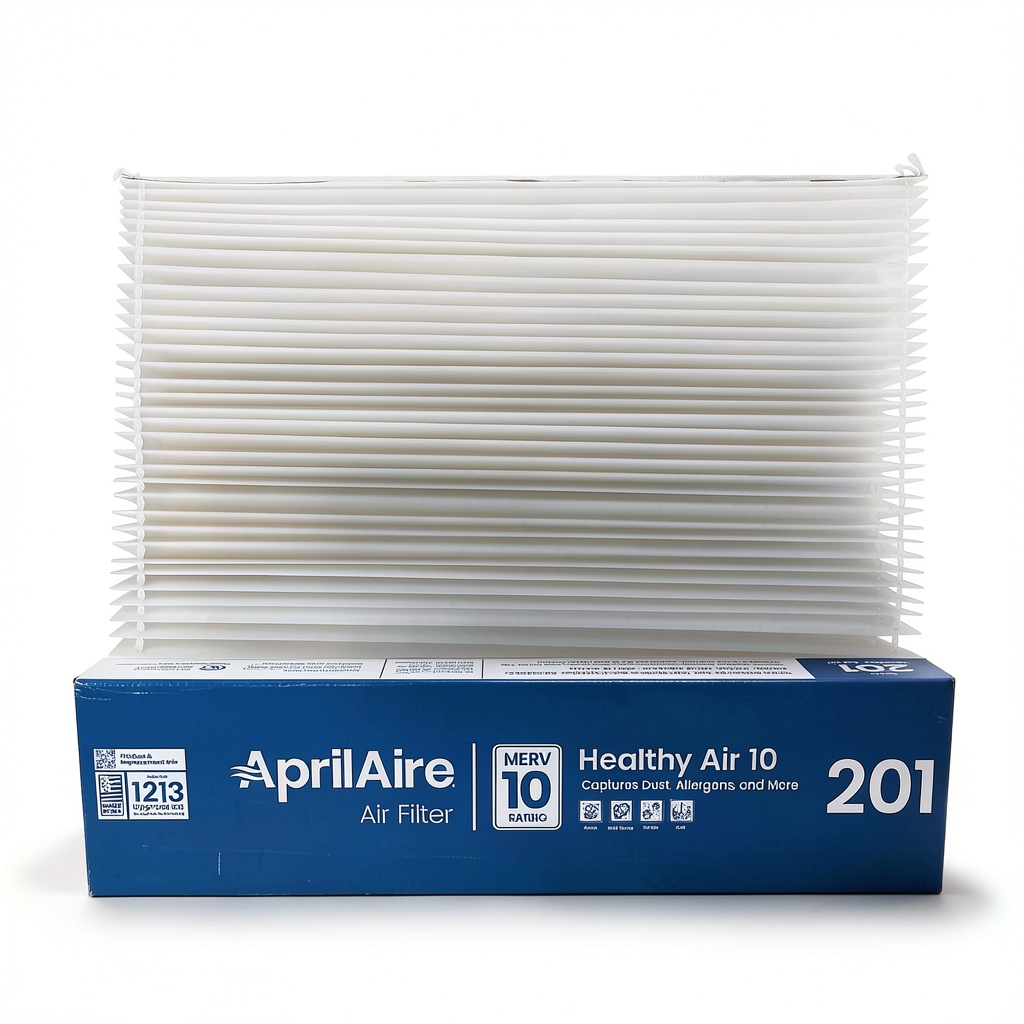 AprilAire 201 air filter installed in HVAC system
