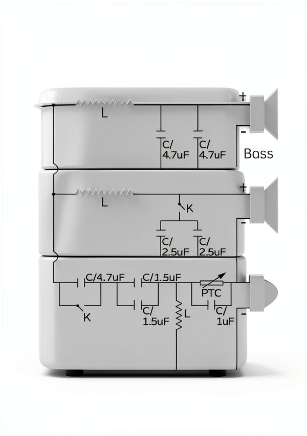 Three Way Audio Crossover DriSentri 400W 4-8Ω-2