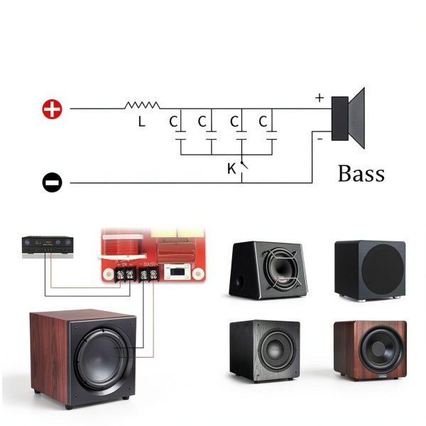 HiQltyla Bass Subwoofer Crossover 350W ABS Design-5