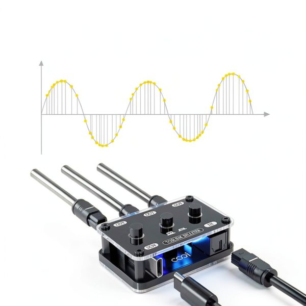 COOIDEA Optical Audio Splitter 1x3 Type‑C Powered Independent Switch-1
