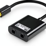 EMK Toslink Optical Audio Splitter 1X2 Splitter Dual Output PVC Cable-0