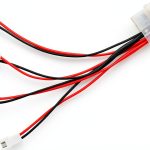 ELFJMZP Dual Fan Power Extension Cable 4‑Pin to 4 XH2.54 2‑Pin 13cm-0