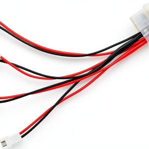 ELFJMZP Dual Fan Power Extension Cable 4‑Pin to 4 XH2.54 2‑Pin 13cm-0